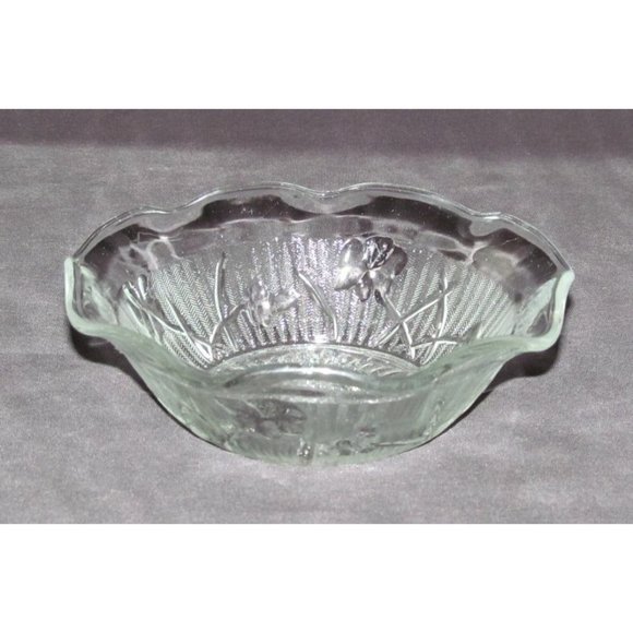 Dining Glass Iris And Herringbone Crystal Small